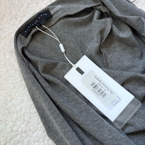 NWT Endless Rose Isabella Shirred Crop Top in grey size Medium - Picture 5 of 7